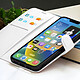 Acheter Zanaé Étui Portefeuille pour iPhone 14 Support et Languette Magnétique Blanc