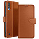 Zanaé Étui Portefeuille pour Galaxy M10 avec Fonction Support et Languette Magnétique Marron - Cet étui portefeuille Zanaé marron pour Galaxy M10 présente une texture antiglisse et chic
