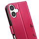 Zanaé Étui Portefeuille pour iPhone 17 Premium Design Fleurs Papillon Rouge pas cher
