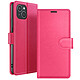 Zanaé Étui Portefeuille pour Apple iPhone 15 Plus Support et Languette Fuchsia - Cet étui protège intégralement l'écran et le dos du smartphone