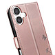 Zanaé Étui Portefeuille pour iPhone 17 Premium Design Fleurs Papillon Rose champagne pas cher