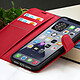 Acheter Zanaé Étui Portefeuille pour iPhone 12 et 12 Pro Support et Languette Magnétique Rouge