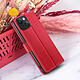 Zanaé Étui Portefeuille pour iPhone 15 Support et Languette Magnétique Rouge pas cher