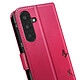 Zanaé Étui Portefeuille pour Galaxy A56 / A36 Premium Design Fleurs Papillon Rouge pas cher