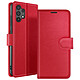 Zanaé Étui Portefeuille pour Galaxy A32 4G avec Support et Languette Magnétique Rouge - Cet étui portefeuille Zanaé rouge pour Galaxy A32 4G présente une texture antiglisse et chic
