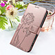 Acheter Zanaé Étui Portefeuille pour iPhone 16 Pro Max Premium Design Fleurs Papillon Rose champagne