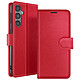 Zanaé Étui Portefeuille pour Galaxy A16 avec Fonction Support et Languette Magnétique Rouge - Cet étui portefeuille Zanaé rouge pour Galaxy A16 présente une texture antiglisse et chic