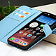 Acheter Zanaé Étui Portefeuille pour iPhone 15 Pro Max avec Support et Languette Magnétique Bleu clair
