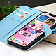 Acheter Zanaé Étui Portefeuille pour iPhone 13 Support et Languette Magnétique Bleu clair
