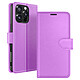Zanaé Étui Portefeuille pour iPhone 16 Pro Max avec Support et Languette Magnétique Violet Cet étui portefeuille Zanaé violet pour iPhone 16 Pro Max présente une texture antiglisse et chic