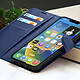 Acheter Zanaé Étui Portefeuille pour iPhone 14 Support et Languette Magnétique Bleu nuit