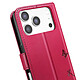 Zanaé Étui Portefeuille pour iPhone 17 Pro Premium Design Fleurs Papillon Rouge pas cher