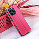 Zanaé Étui Portefeuille pour iPhone 15 Pro Fonction Support et Languette Magnétique Fuchsia pas cher
