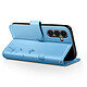 Avis Zanaé Étui Portefeuille pour Galaxy S24 / S25 Premium Design Fleurs Papillon Bleu clair