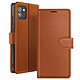 Zanaé Étui Portefeuille pour Galaxy A03 avec Fonction Support et Languette Magnétique Marron - Cet étui portefeuille Zanaé marron pour Galaxy A03 présente une texture antiglisse et chic