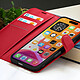 Acheter Zanaé Étui Portefeuille pour iPhone 16 Pro Max avec Support et Languette Magnétique Rouge