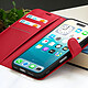 Acheter Zanaé Étui Portefeuille pour iPhone 17 Pro avec Support et Languette Magnétique Rouge
