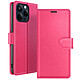 Zanaé Étui Portefeuille pour iPhone 15 Pro Max avec Support et Languette Magnétique Fuchsia Cet étui portefeuille Zanaé fuchsia pour iPhone 15 Pro Max présente une texture antiglisse et chic