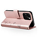 Avis Zanaé Étui Portefeuille pour iPhone 16 Pro Max Premium Design Fleurs Papillon Rose champagne