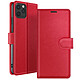 Zanaé Étui Portefeuille pour iPhone 11 Pro Support et Languette Magnétique Rouge Cet étui protège intégralement l'écran et le dos du smartphone
