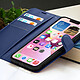 Acheter Zanaé Étui Portefeuille pour iPhone 13 Support et Languette Magnétique Bleu nuit