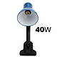 Avizar Lampe de Table Orientable LED 40W avec Pince et Interrupteur Noir / Bleu pas cher
