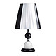 Avizar Lampe de Table LED Culot E27 avec Variateur d'Intensité et Abat-Jour en Tissu Noir / Blanc Abat-jour en tissu pour une diffusion lumineuse douce et uniforme