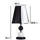 Acheter Avizar Lampe de Table LED Culot E27 avec Variateur d'Intensité et Abat-Jour en Tissu Noir / Blanc