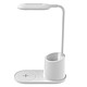 Platinet Lampe de Bureau LED 3 Tons avec Charge Induction 10W Blanc Éclairage LED avec 3 tons au choix pour s'adapter à chaque ambiance