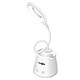 Max excell Lampe LED de Bureau Ring Light avec Base Tactile Multifonction Blanc Éclairage LED circulaire offrant une lumière douce et homogène, idéale pour lire, travailler ou se filmer