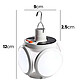 Avizar Lampe LED 3W Intérieur / Extérieur Recharge USB et Solaire Blanc pas cher