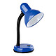 Avizar Lampe de Table Orientable Compatible E27 40W avec Bras Flexible et Interrupteur Noir / Bleu Bras flexible inclinable à 180° pour un réglage précis