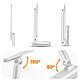 Max excell Lampe LED Bureau Pliable Rechargeable Tactile avec Support Intégré Blanc pas cher