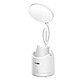 Max excell Lampe LED de Bureau Sans Fil avec Pot à Crayons et Support Téléphone Blanc Trois modes lumineux (froid, chaud, naturel) avec intensité ajustable pour s'adapter à chaque activité et préserver le confort visuel