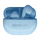 Boompods Écouteurs TWS Bluetooth 5.3 Extra Bass Modèle EchoBuds Bleu ciel Drivers dynamiques de 13 mm offrant des basses profondes et une restitution sonore équilibrée, idéales pour la musique, les podcasts et les appels au quotidien