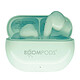 Boompods Écouteurs TWS Bluetooth 5.3 Extra Bass Modèle EchoBuds Vert Menthe - Drivers dynamiques de 13 mm offrant des basses profondes et une restitution sonore équilibrée, idéales pour la musique, les podcasts et les appels au quotidien