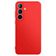 Avizar Coque pour Galaxy S25 FE Soft-Touch en Silicone Série Fast Cover Rouge - Silicone semi-rigide alliant souplesse et solidité pour une protection efficace
