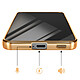 Avizar Coque pour Galaxy S26 MagSafe Souple Antichocs avec Contour Chromé Dorée pas cher