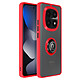 Avizar Coque pour Redmi Note 15 avec Anneau Magnétique Rotatif et Finition Givrée Rouge - Cette coque pour  Redmi Note 15 présente un dos rigide en polycarbonate givré, à surface mate résistante aux rayures et aux traces