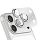 Avizar Protection Objectif Caméra pour iPhone 17 Pro Max Cadre Monobloc en Aluminium Argent Protection intégrale du bloc caméra pour une sécurité homogène et élégante