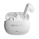 Boompods Écouteurs Bluetooth Sans Fil 5.3 ANC avec Mode Open-Ear pour Sport IPX4 Blanc Les Écouteurs Echobuds ANC réduisent le bruit et offrent un mode open-ear selon le besoin