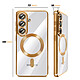 Avis Avizar Coque pour Galaxy S26 MagSafe Souple Antichocs avec Contour Chromé Dorée