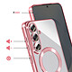 Acheter Avizar Coque pour Galaxy S26 MagSafe Souple Antichocs avec Contour Chromé Fuchsia