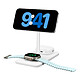 Acheter Twelve south Support de Charge Sans Fil Qi2 3-en-1 Modèle HiRise 3 Deluxe Compatible MagSafe Blanc