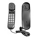 Avizar Téléphone Fixe Filaire Compact Noir - Fonction Bis et Compatible Box Internet Double utilisation bureau ou murale permettant un gain de place optimal, parfaitement adapté aux espaces restreints, bureaux partagés ou chambres d'hôtel