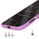 Acheter Avizar Coque MagSafe pour iPhone iPhone Air Protection Bi-matière Dos Rigide Violet