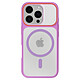 Avizar Coque MagSafe pour iPhone 16 Pro Protection Bi-matière Dos Rigide Violet - Système magnétique intégré assurant une fixation stable avec les chargeurs et accessoires MagSafe sans retirer la coque