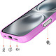 Acheter Avizar Coque MagSafe pour iPhone 16 Protection Bi-matière Dos Rigide