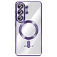Avizar Coque pour Galaxy S26 Ultra Compatible MagSafe avec Contour Chromé Violet - Compatible MagSafe grâce à l'anneau magnétique intégré