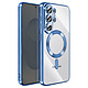 Avizar Coque pour Galaxy S26 Ultra Compatible MagSafe avec Contour Chromé Bleu - Compatible MagSafe grâce à l'anneau magnétique intégré